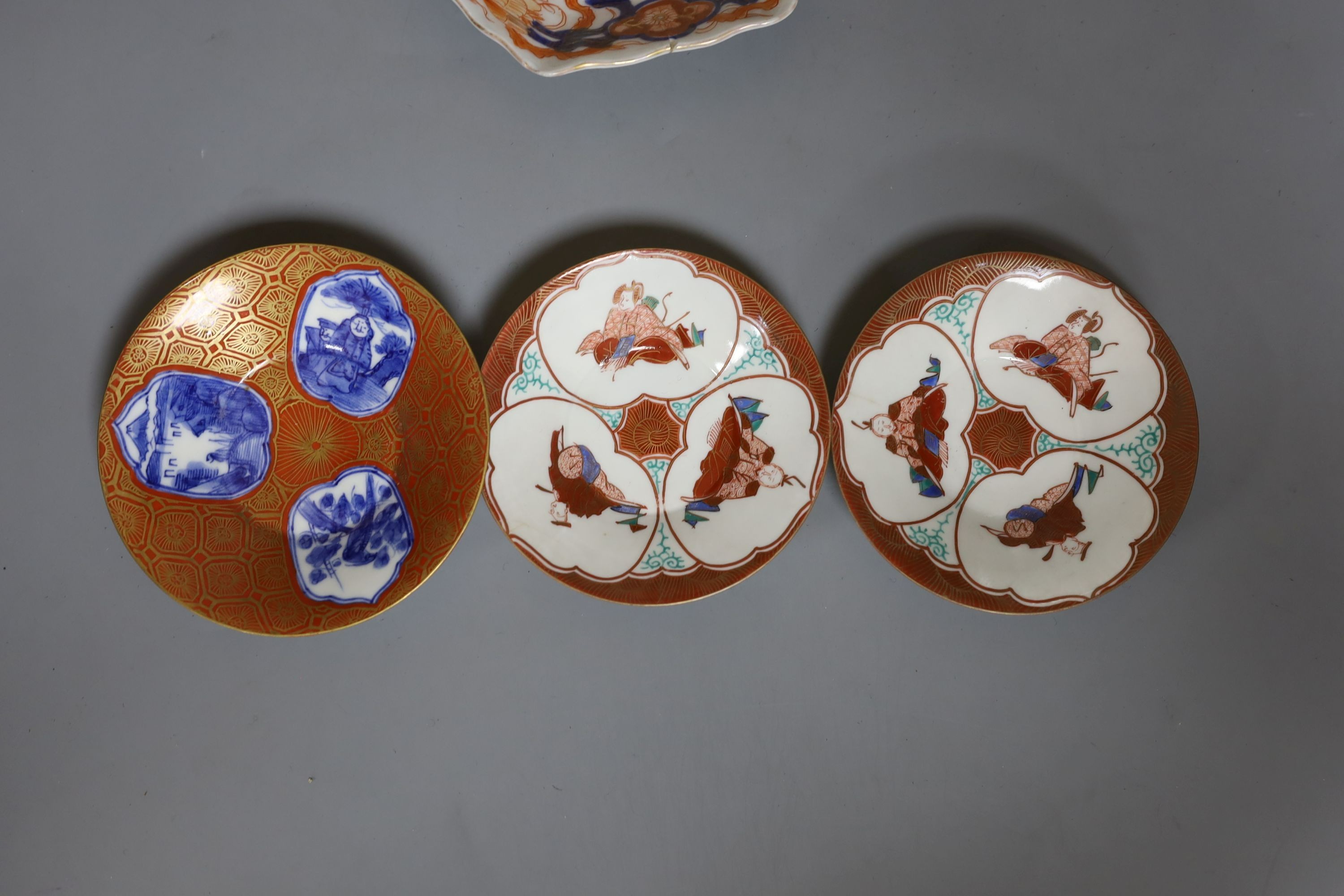 A selection of Japanese ceramics, bronzes and cloisonné enamel wares - some Meiji period